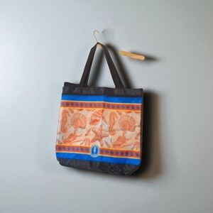 Nautical Themed Tote Bag - Black and Orange